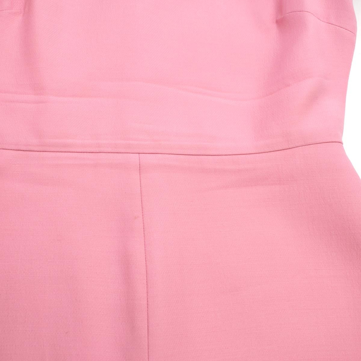 Women's Valentino Pink Crepe Ruffle Sleeve Dress IT 42