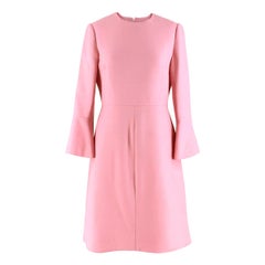 Valentino Pink Crepe Ruffle Sleeve Dress IT 42