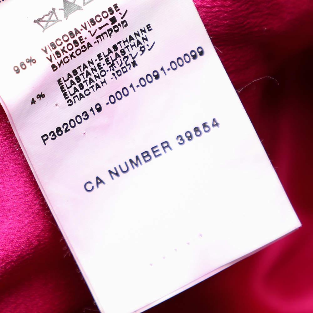 Valentino Rosa drapiertes ärmelloses Kleid aus Krepp mit Schlitzdetails L im Zustand „Gut“ im Angebot in Dubai, Al Qouz 2
