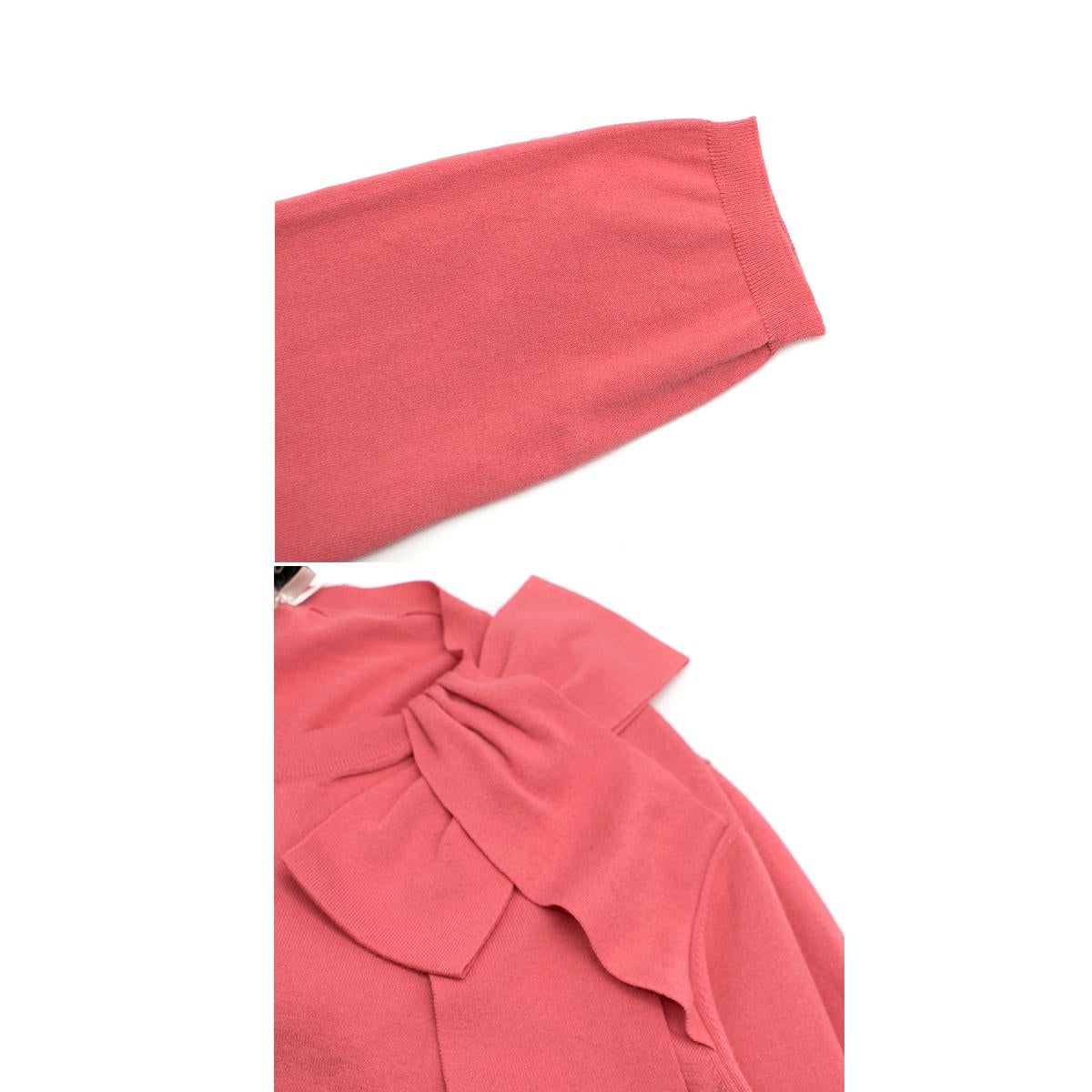 Valentino Pink Cropped Cardigan - Size US 12 For Sale 5