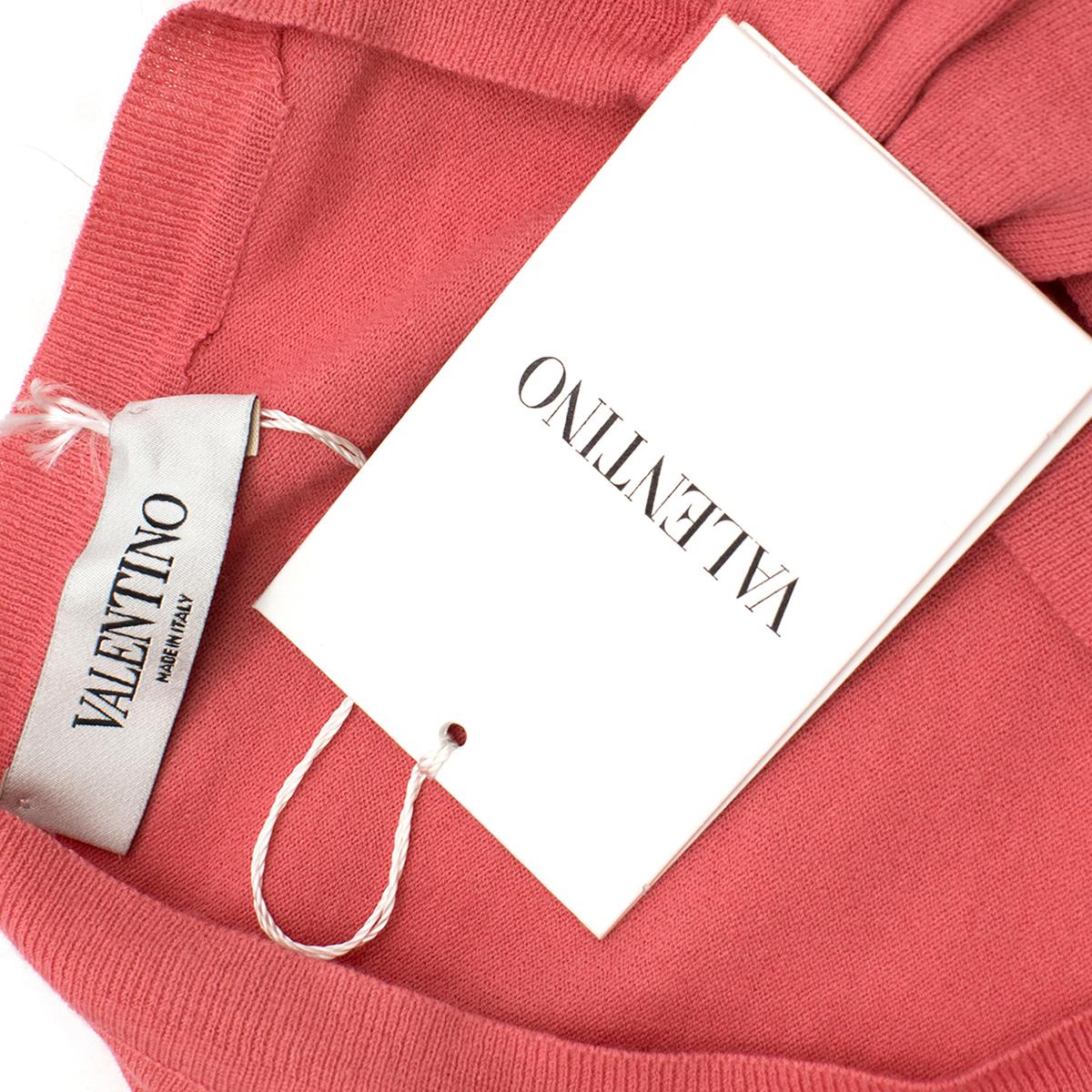Valentino Pink Cropped Cardigan - Size US 12 For Sale 1