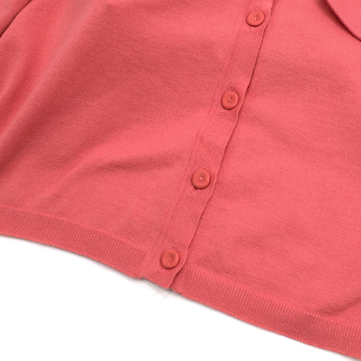 Valentino Pink Cropped Cardigan - Size US 12 For Sale 4