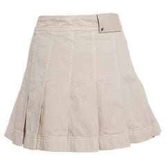 Valentino Pink Denim Pleated Mini Skirt M