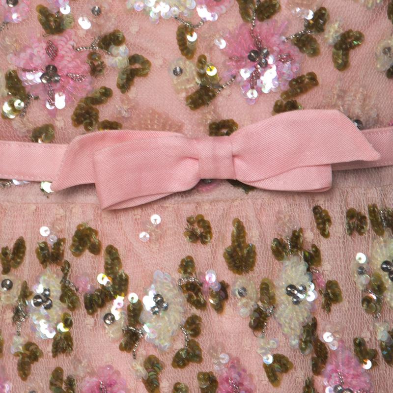 pink embellished dress