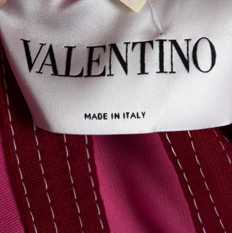 Valentino Pink Jersey Panelled High Neck Track Jacket S at 1stDibs