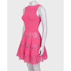 Valentino Pink Lace Detail Dress - Size XS