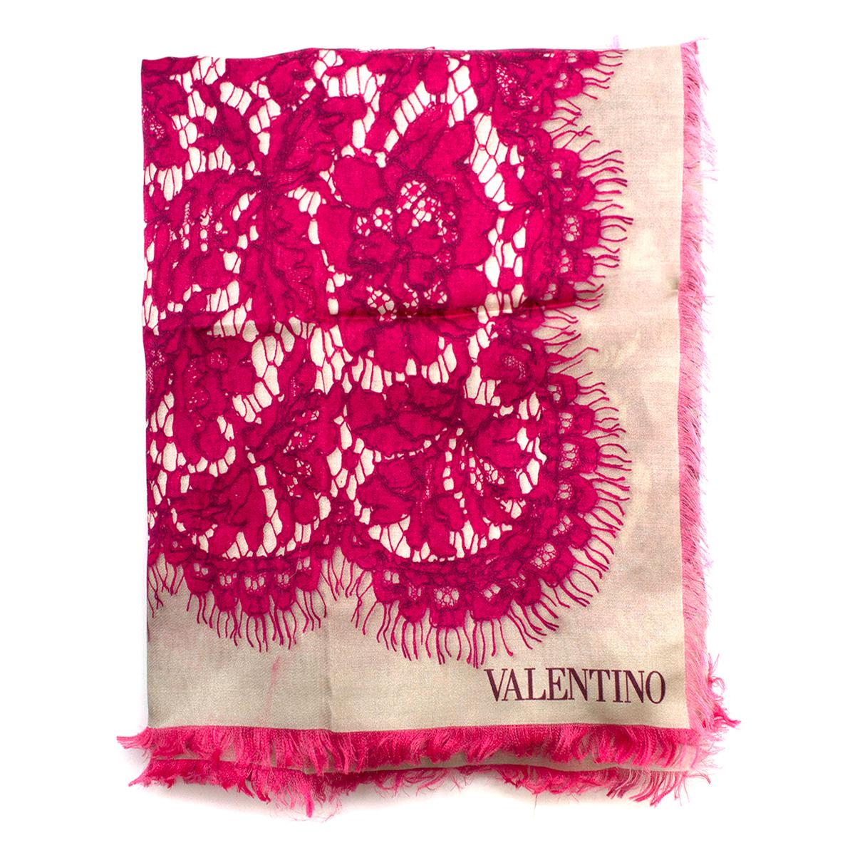 valentino pink scarf