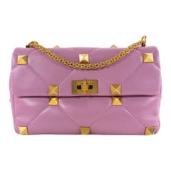 Valentino Pink Large Roman Stud Flap