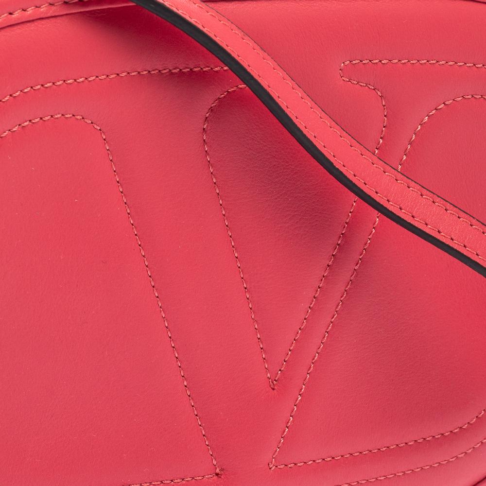 Valentino Pink Leather Logo Go Crossbody Bag 4