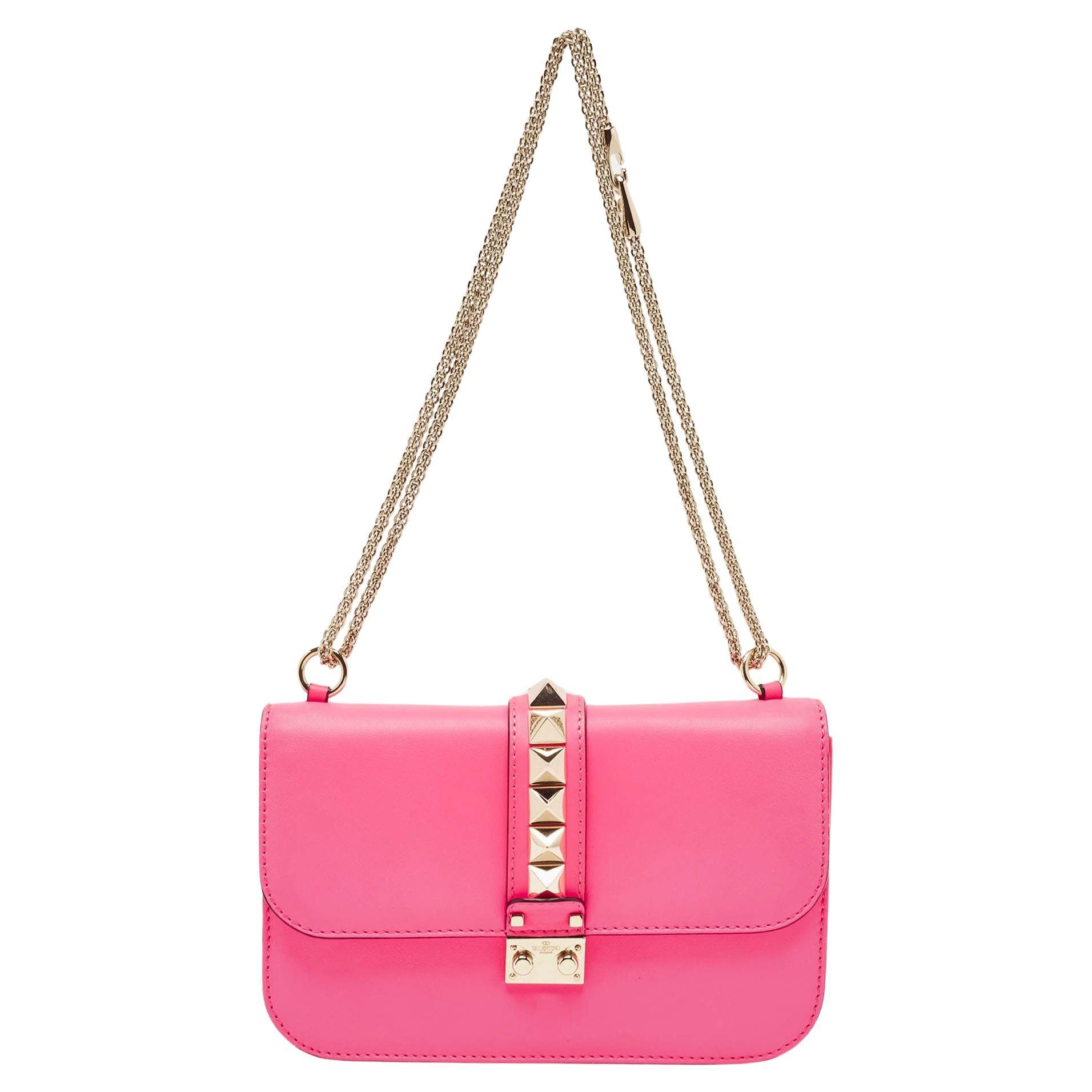 Gucci Pink Leather Medium Soho Chain Shoulder Bag at 1stDibs