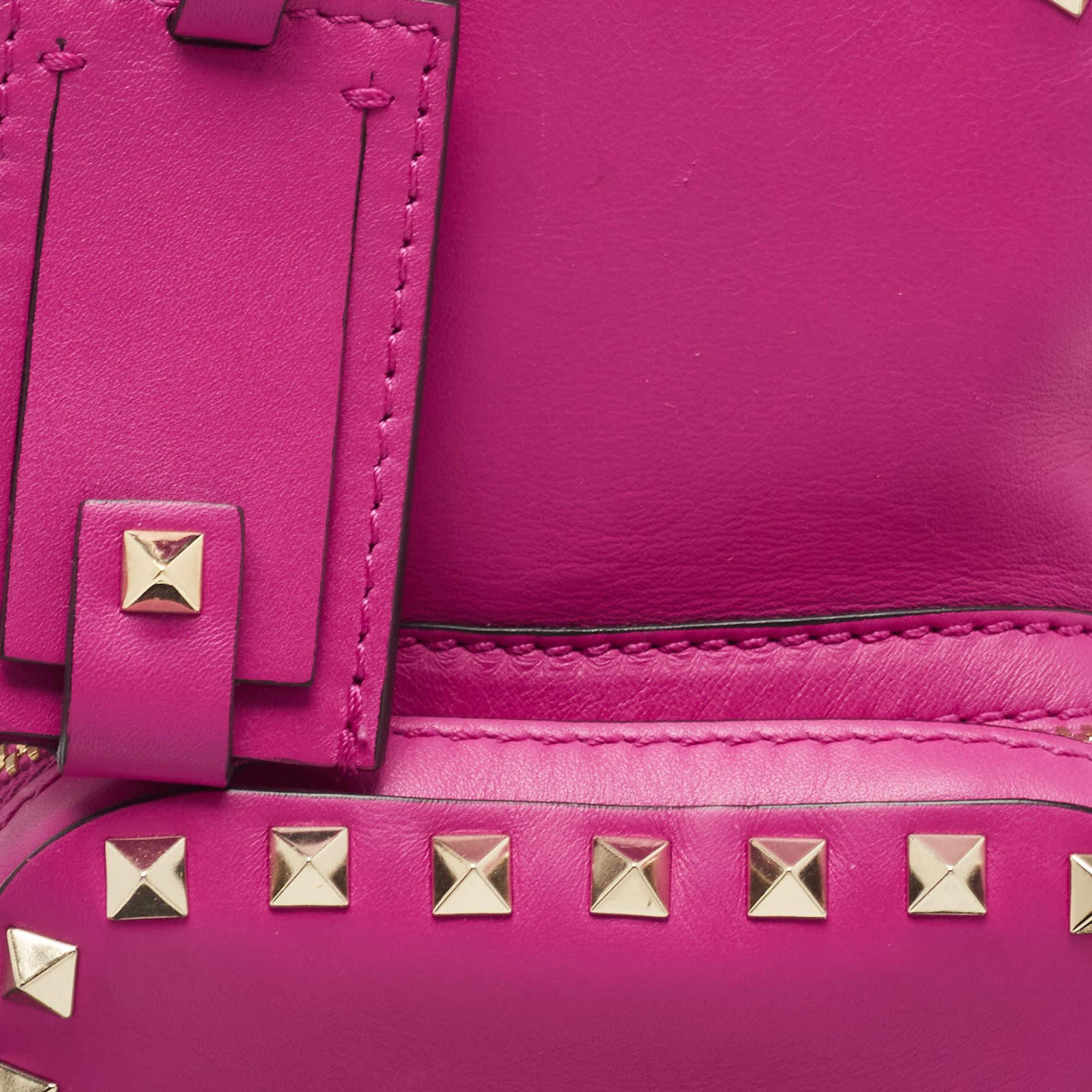 Valentino Pink Leather Mini Rockstud Backpack 14