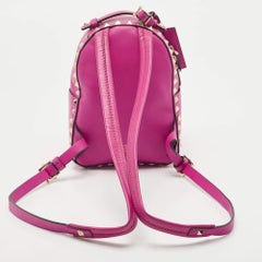Valentino Pink Leather Mini Rockstud Backpack