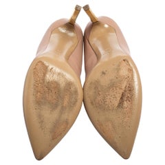 Valentino Pink Leather Noisette Pointed Toe Pumps Size 39