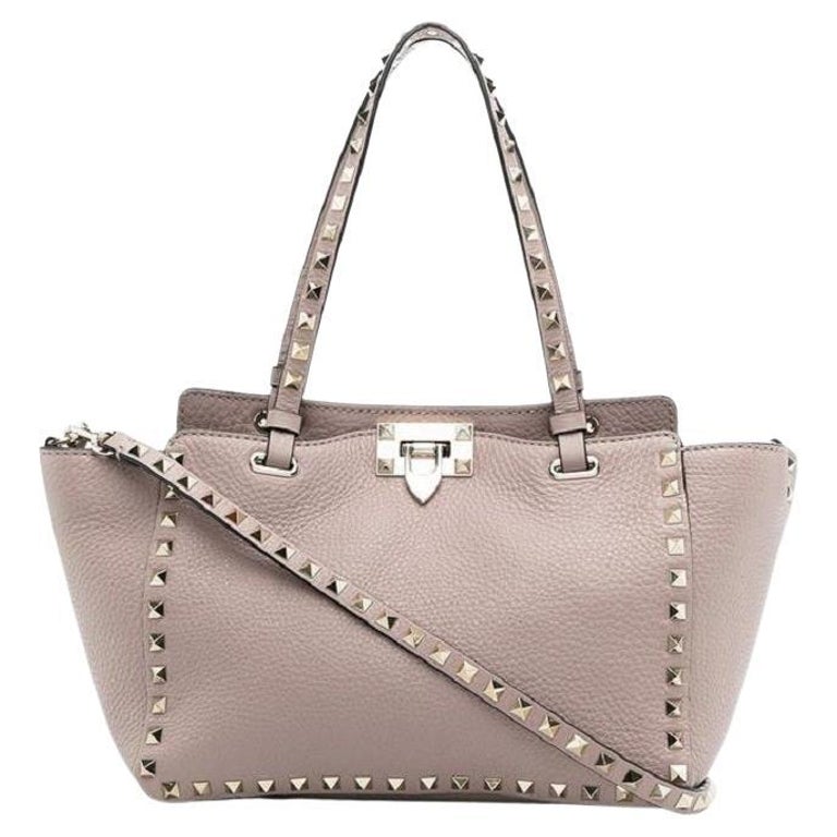 Valentino Pink Leather Rockstud Trapeze Tote Bag with 863144 For Sale 1stDibs | valentino purse, trapeze purse, valentino tote