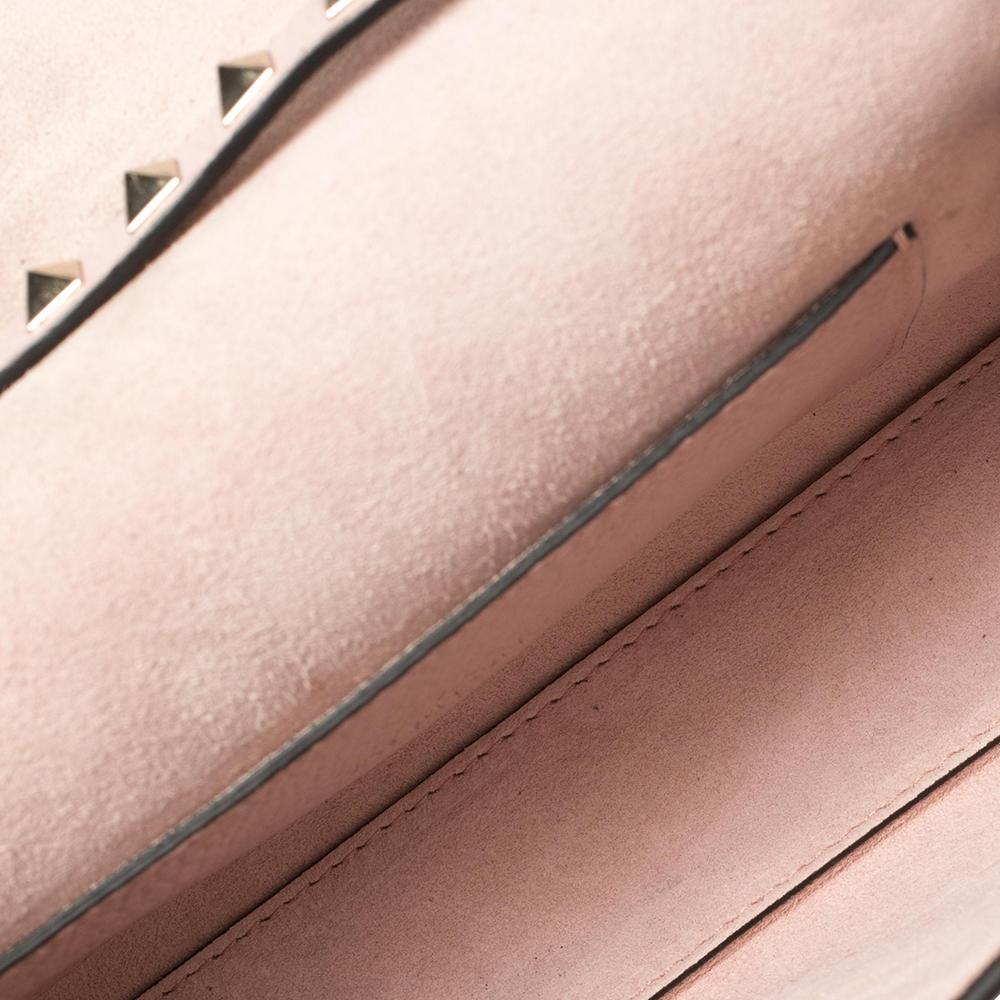 Valentino Pink Leather Small Rockstud Crossbody Bag 5
