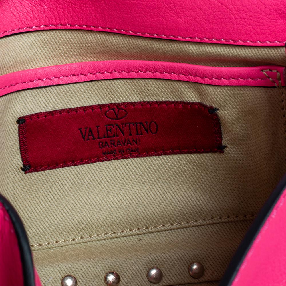 Women's Valentino Pink Leather Small Rockstud Crossbody Bag
