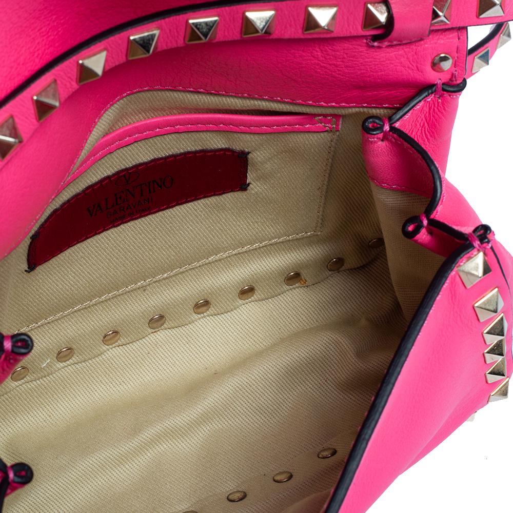 Valentino Pink Leather Small Rockstud Crossbody Bag 4