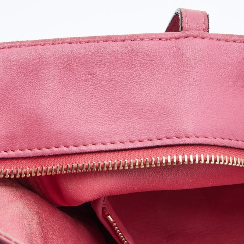 Valentino Pink Leather Studded Zip Tote 5