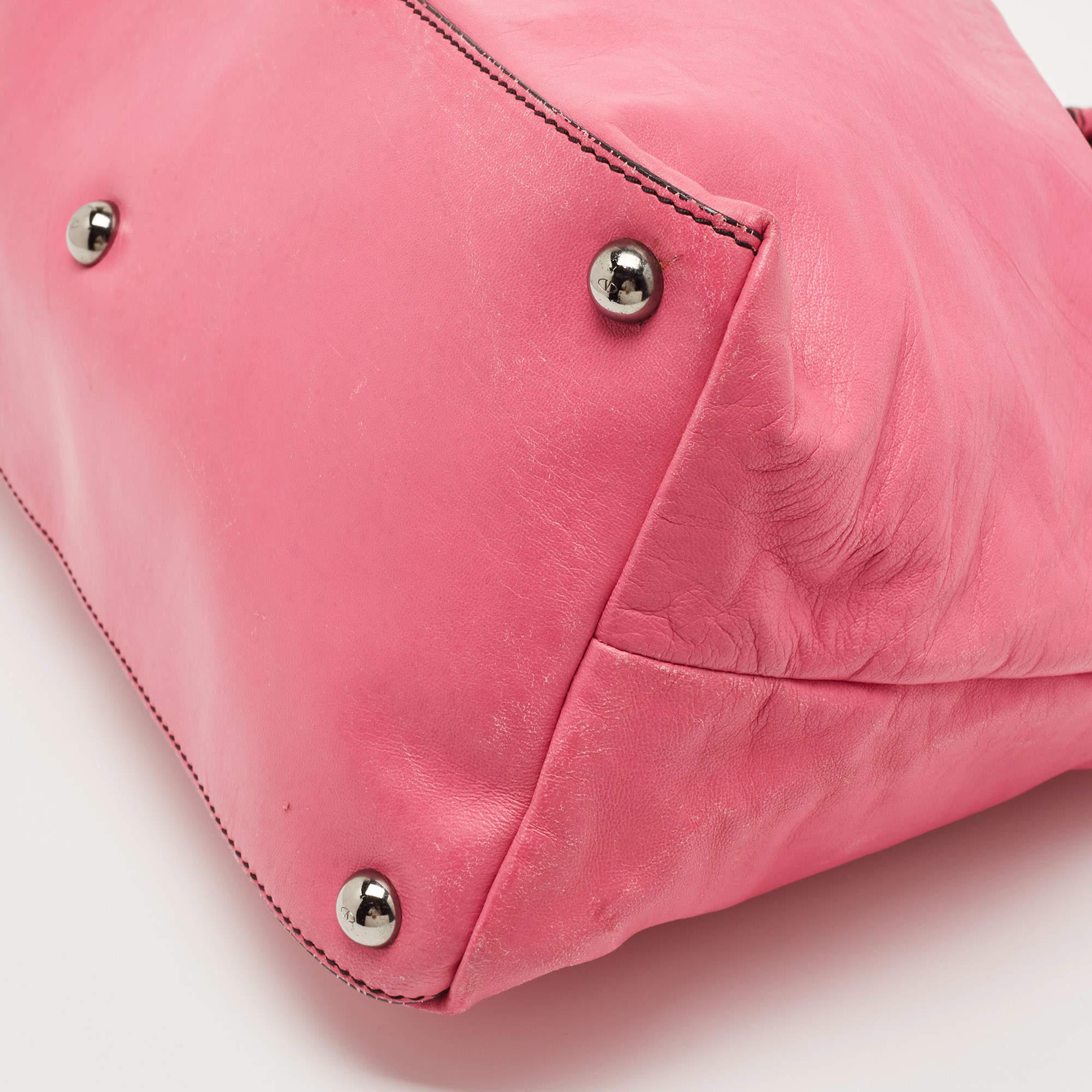 Valentino Pink Leather Tote 2