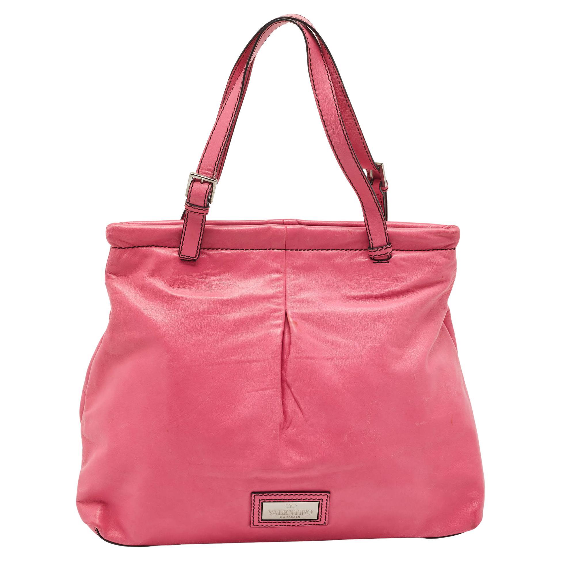 Valentino Pink Leather Tote