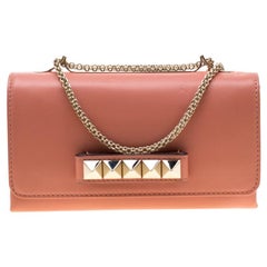 Valentino Pink Leather Va Va Voom Chain Shoulder Bag