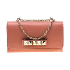 Valentino Pink Leather Va Va Voom Chain Shoulder Bag