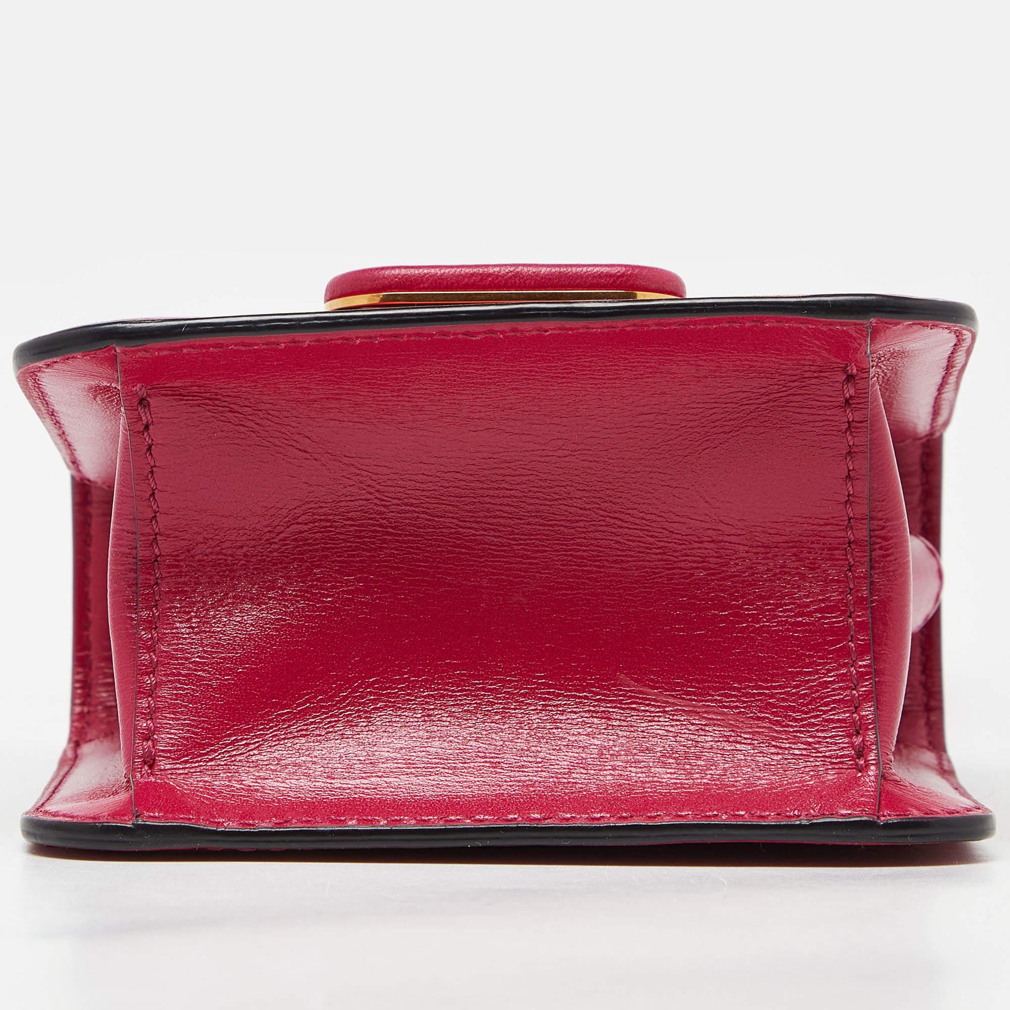 Valentino Pink Leather VSling Crossbody Bag 1