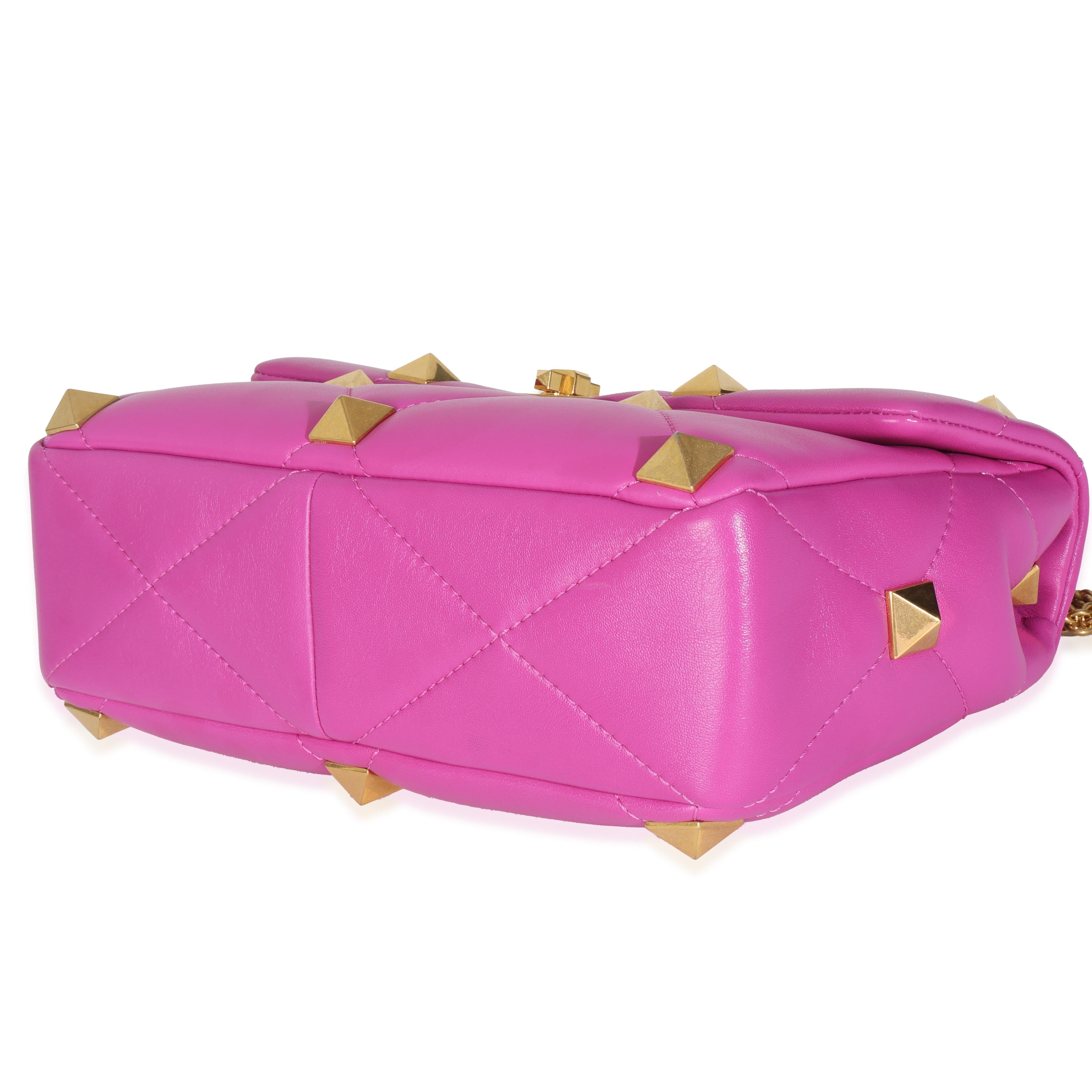 De las mujeres Bolso romano mediano con tachuelas Valentino en napa rosa en venta