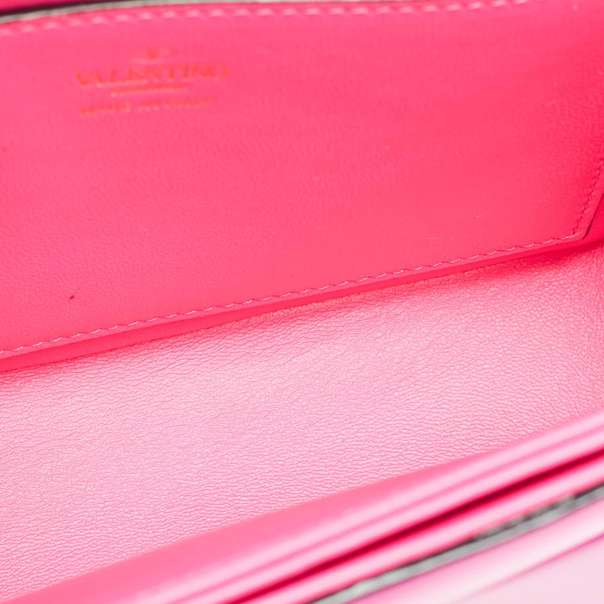 Valentino Pink Patent Leather One Stud Flap Shoulder Bag 5