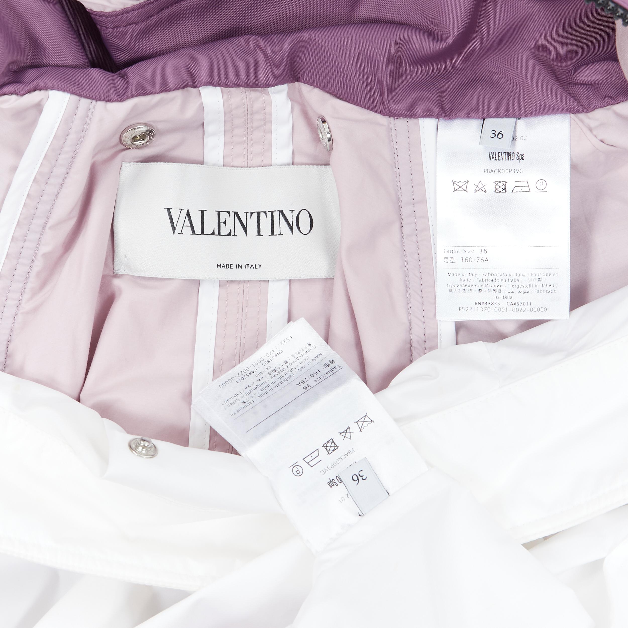 VALENTINO pink purple colorblocked capelet layered windbreaker coat IT36  XS 4