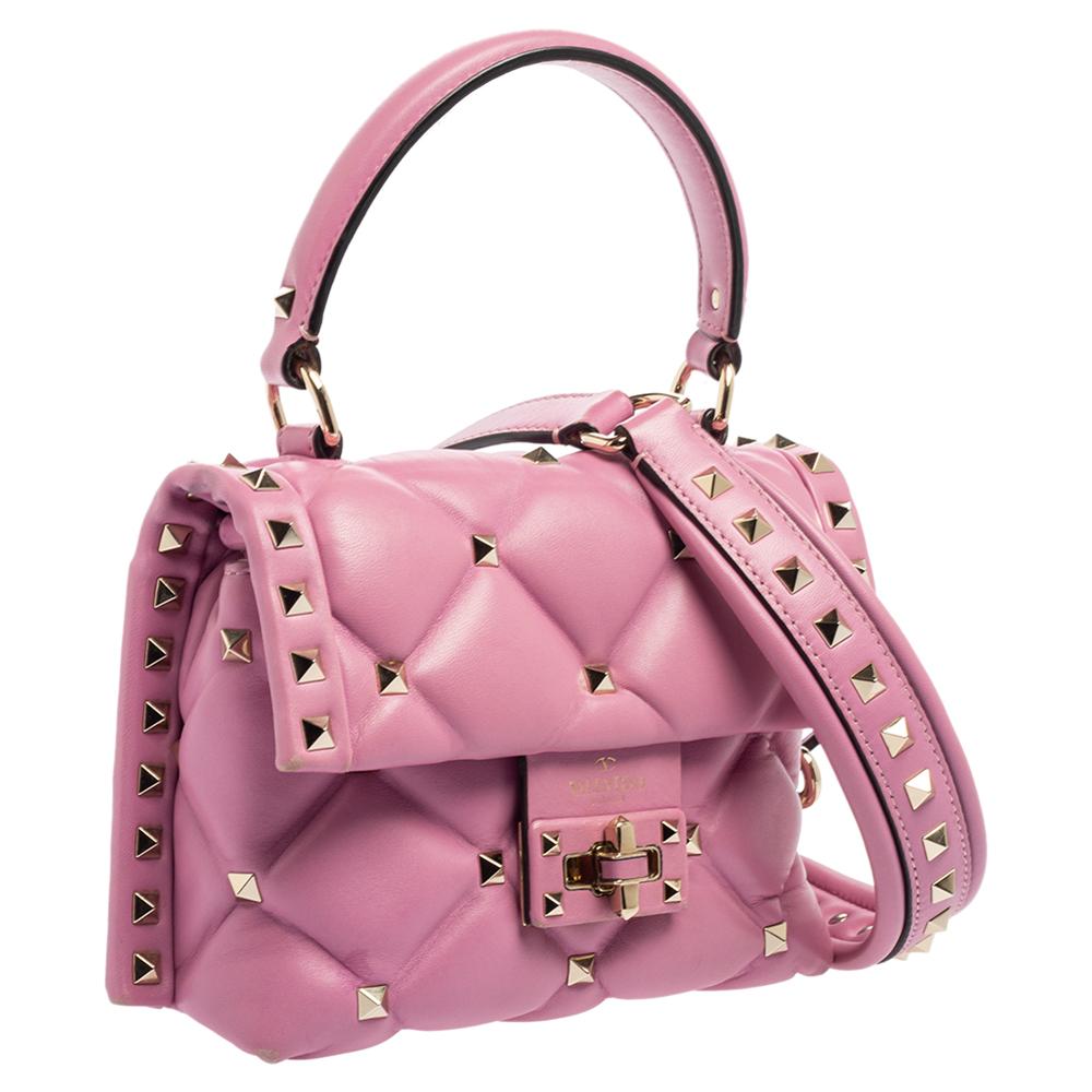 valentino pink quilted bag