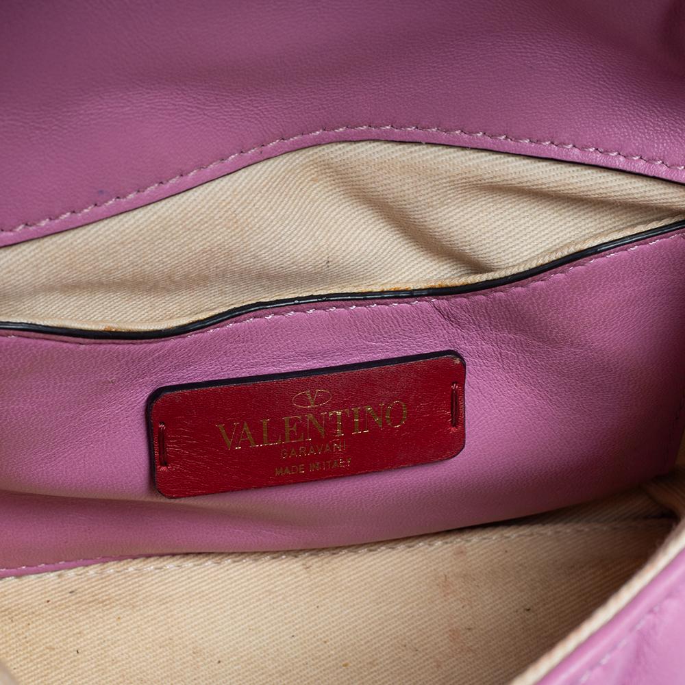 Women's Valentino Pink Quilted Leather Mini Candystud Top Handle Bag
