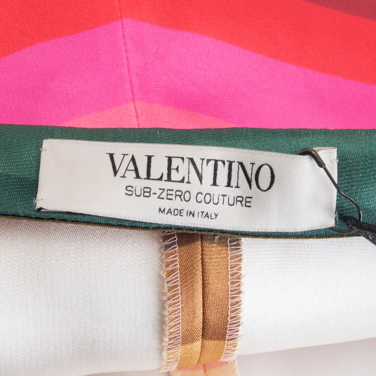 Pink VALENTINO pink red beige silk STRIPED Shorts Pants 38 XS For Sale