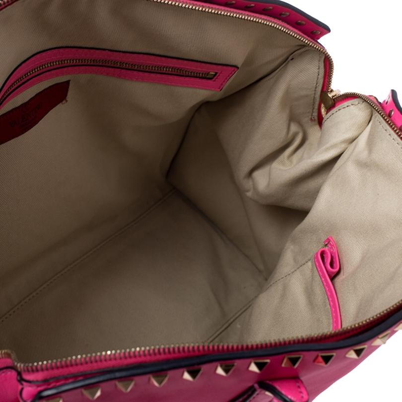 Valentino Pink Rockstud Leather Satchel 6
