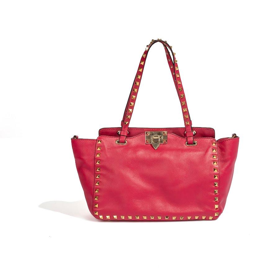 Women's or Men's Valentino Pink Rockstud Tote Bag For Sale