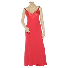 Valentino Pink Silk Crepe Sleeveless Maxi Dress L