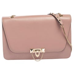 Valentino Rosa Demilune Umhängetasche aus weichem Leder Medium