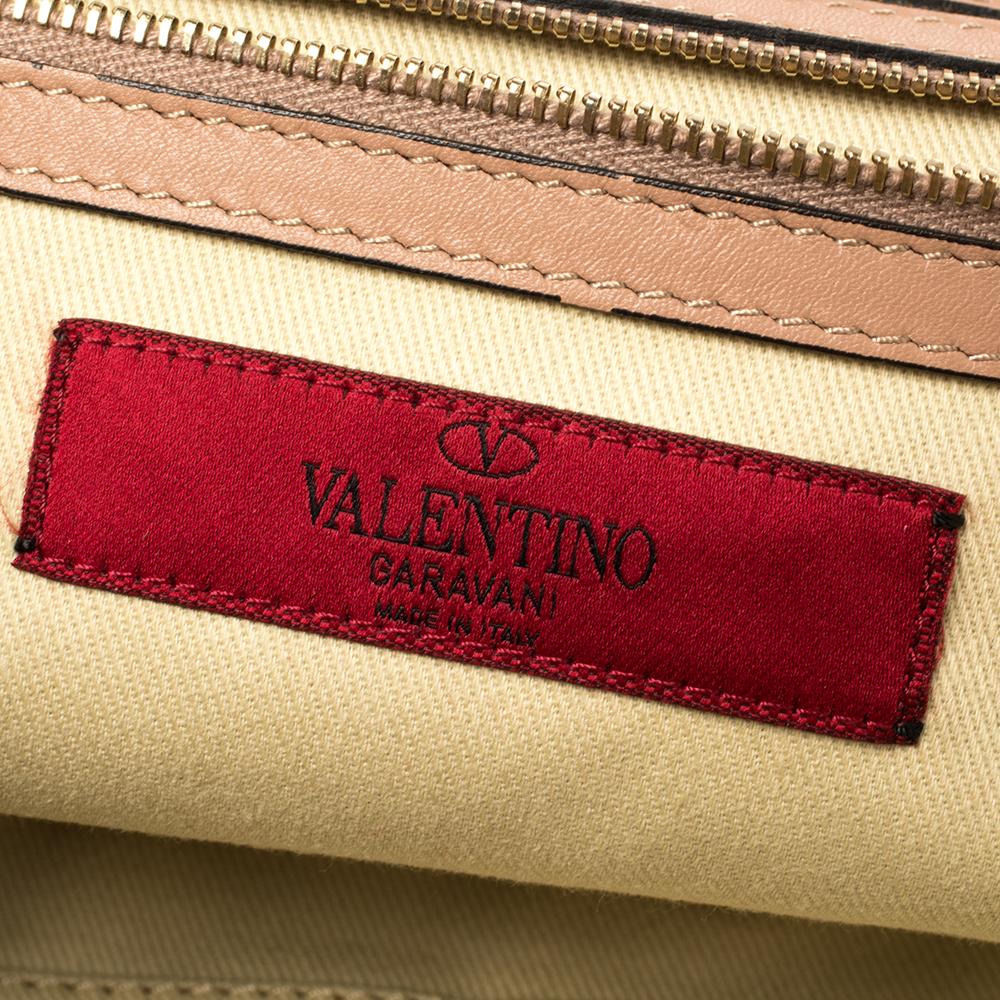 Valentino Pink Soft Leather Rockstud Top Handle Bag 3