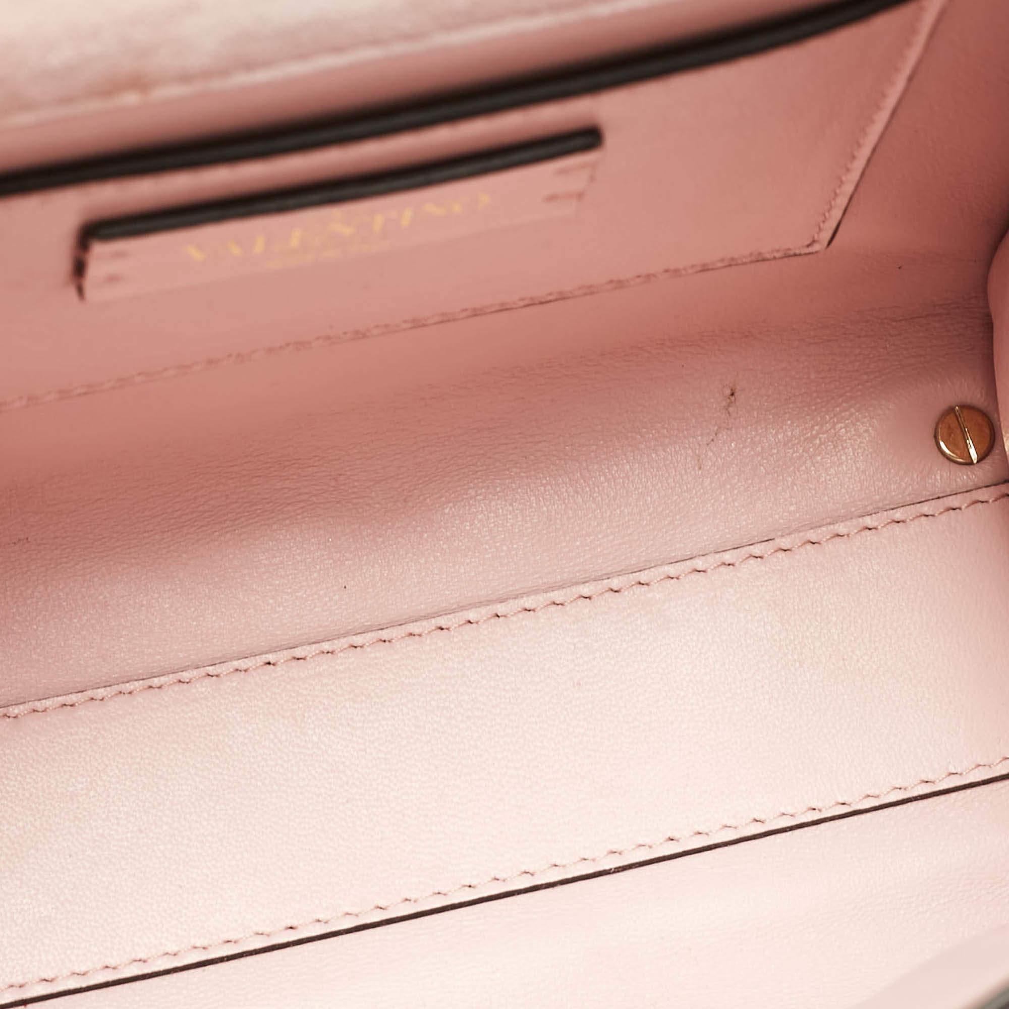 Valentino Pink Suede Crystals Mini VSling Top Handle Bag 2