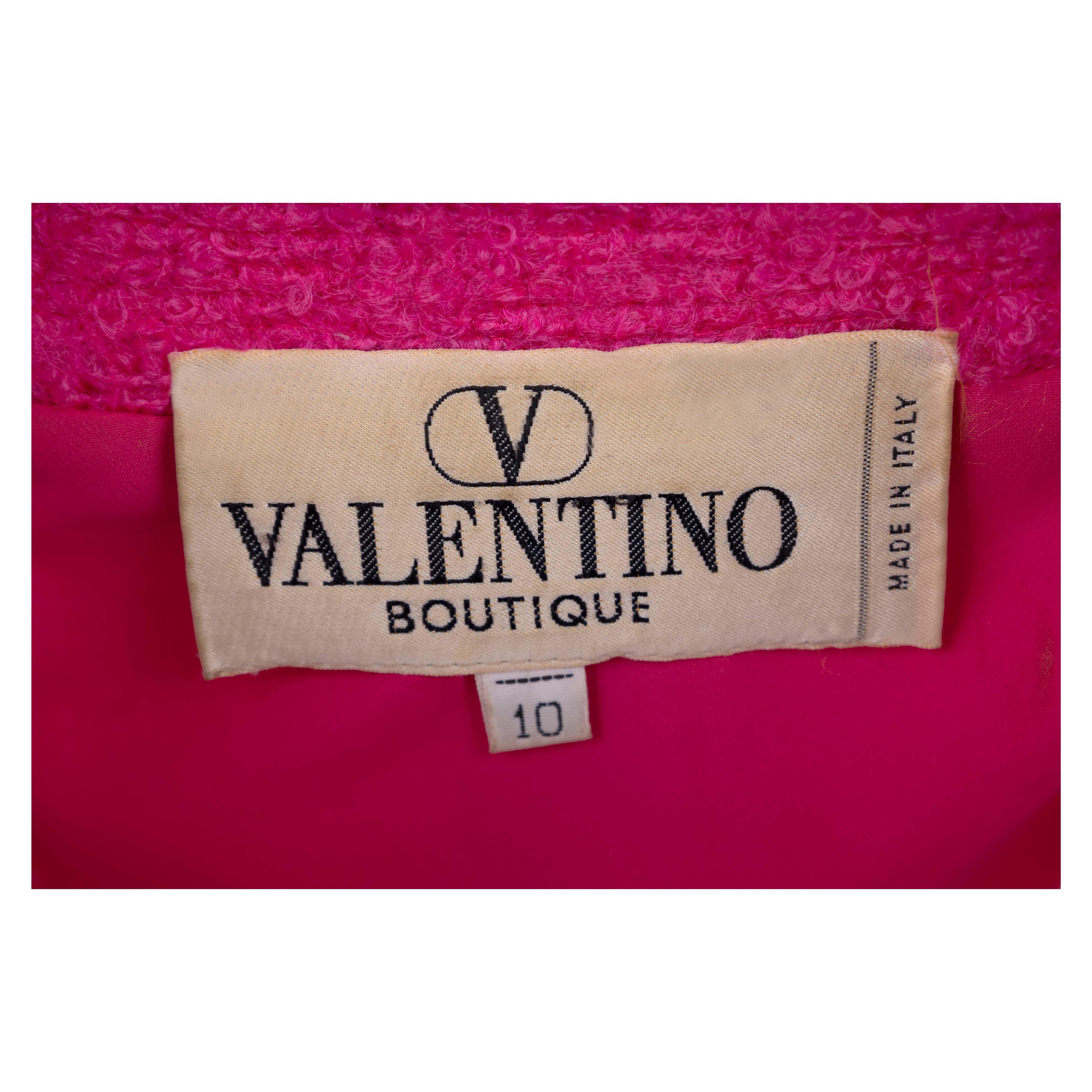 Valentino Rosa Wollkleid mit Jacke - 80er Jahre im Angebot 2