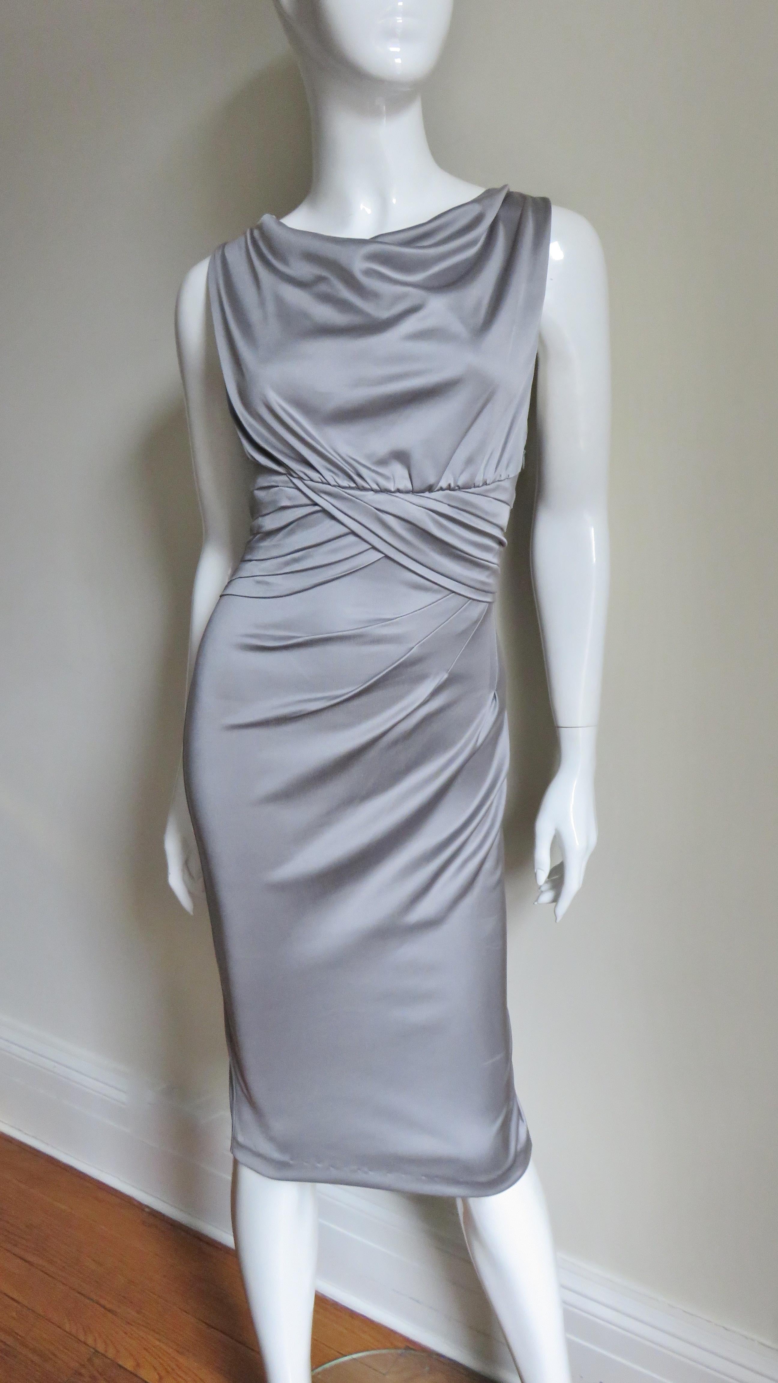 Valentino Silk Jersey Bodycon Dress For Sale 1