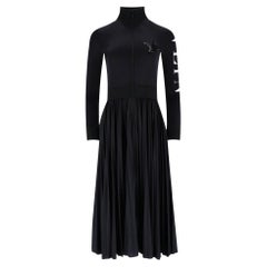Valentino Pleated Logo Dress