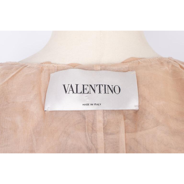 Valentino plissierte Seidenjacke im Angebot 6