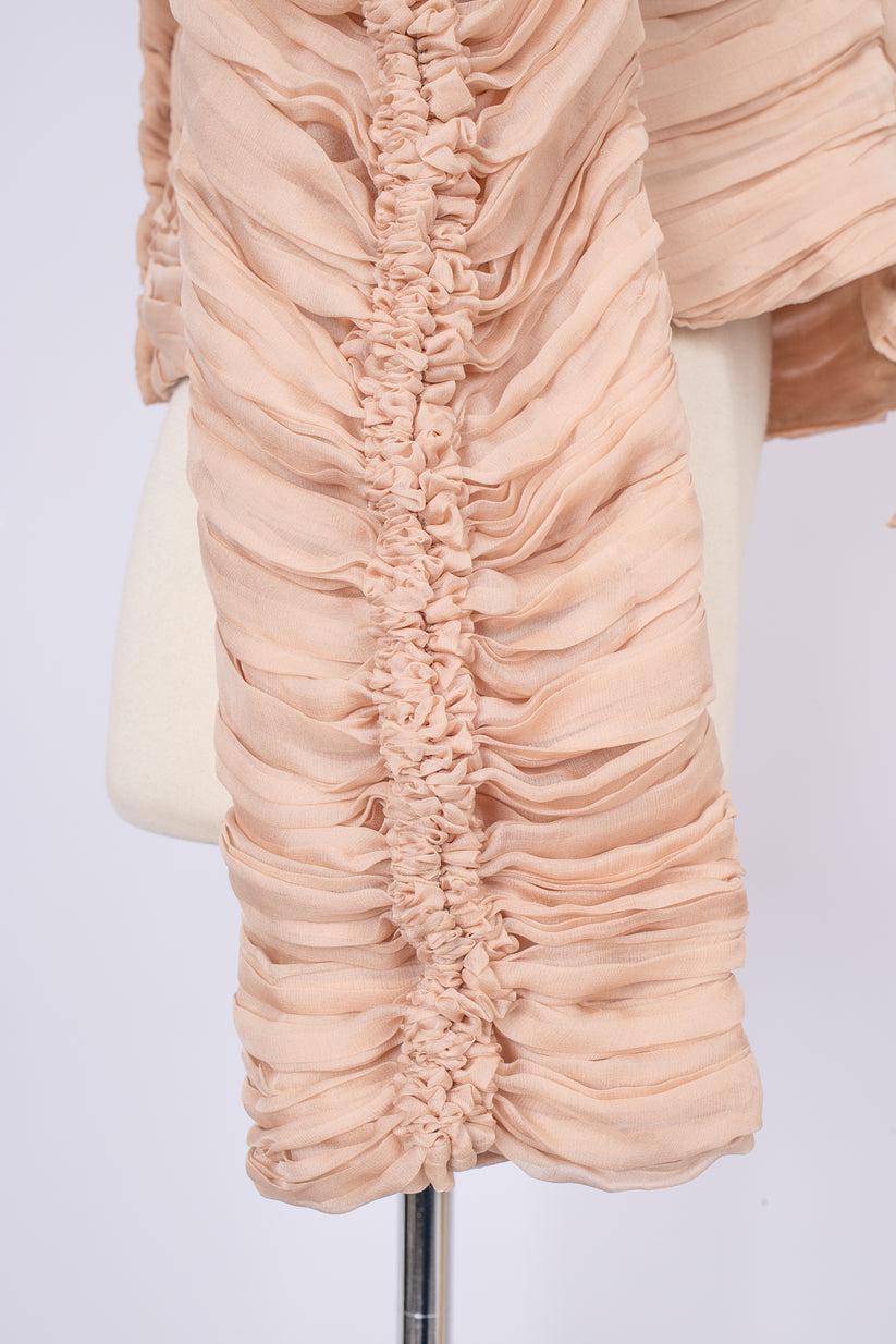 Valentino Pleated Silk Jacket For Sale 2