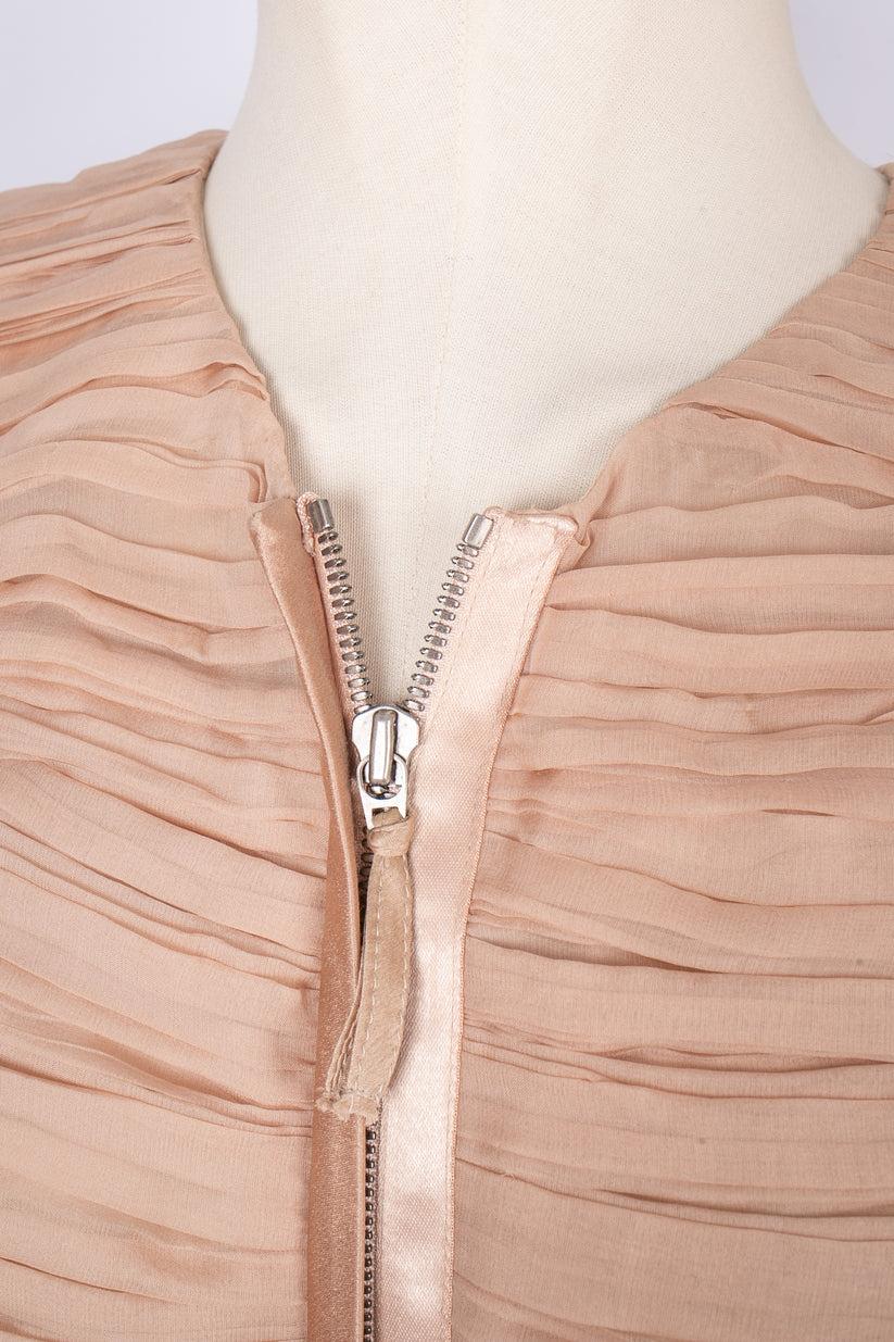 Valentino Pleated Silk Jacket For Sale 4