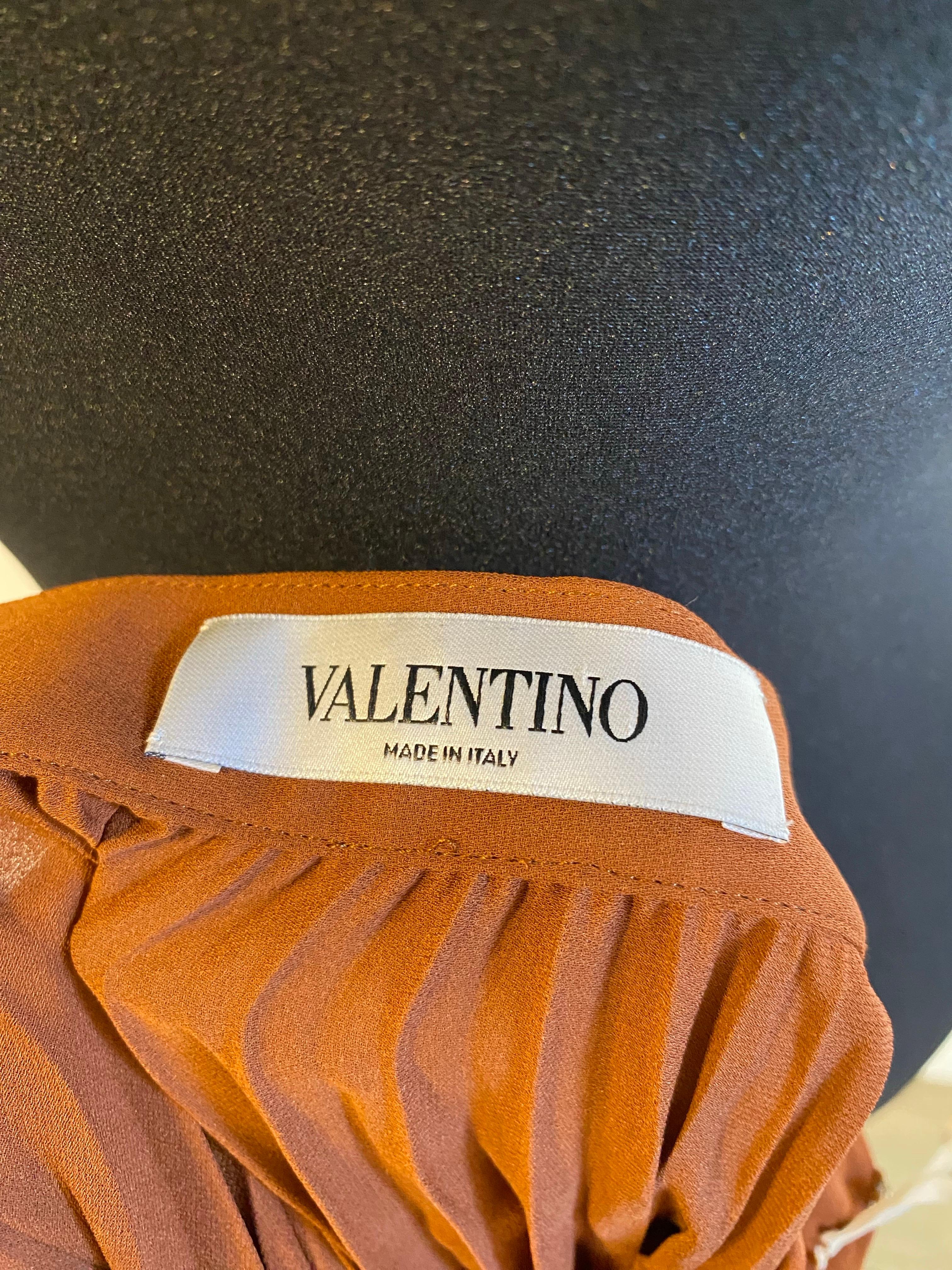 Gonna a pieghe di Valentino in 100% seta in vendita 2