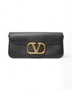Valentino Loco Small Black Calf Clutch Bag