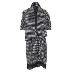 VALENTINO VINTAGE POLKA DOT SILK DRESS Size S