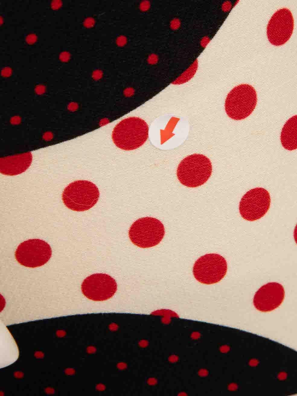 Valentino Polka Dot Wool Ruffle Accent Mini Dress Size M 2