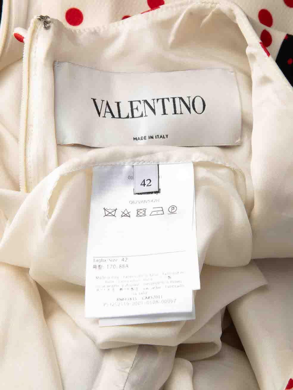 Valentino Polka Dot Wool Ruffle Accent Mini Dress Size M 3